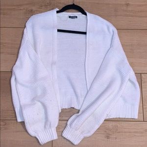 White cardigan